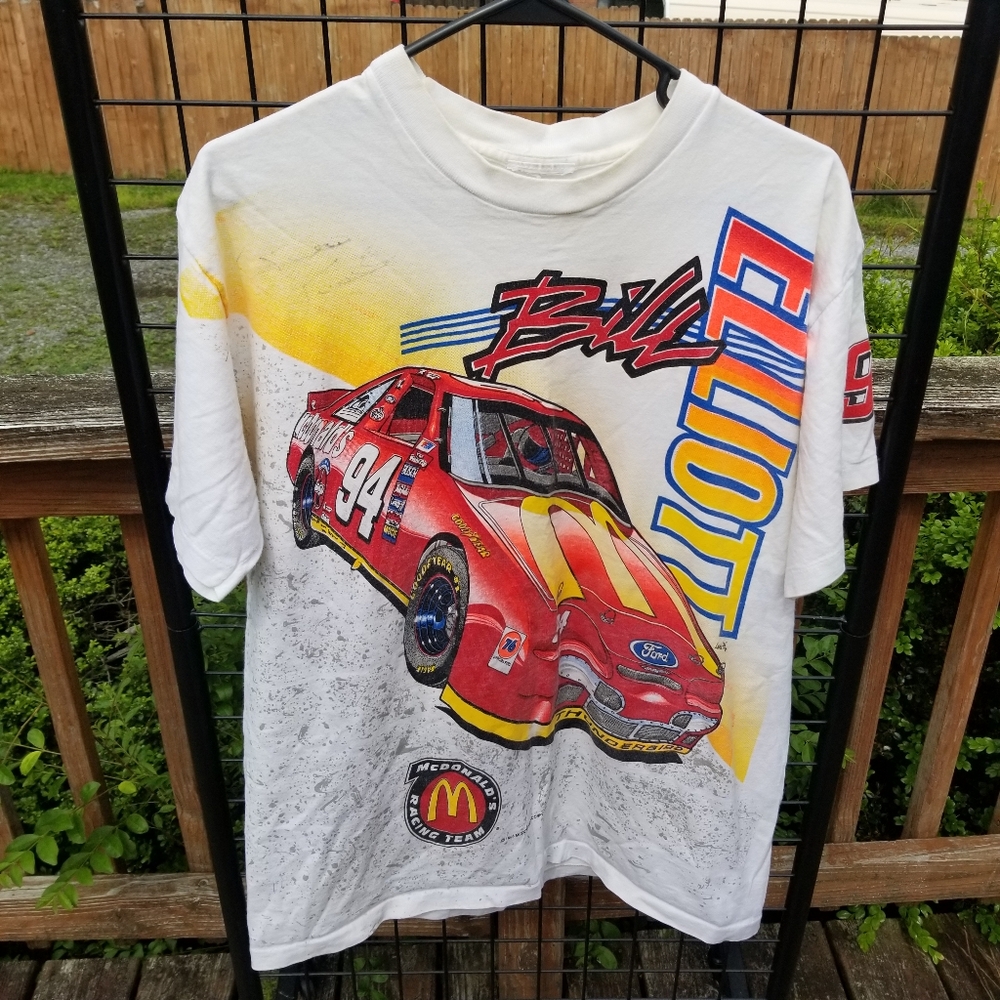 Vintage Nascar Bill Elliott single stitch all over print t-shirt